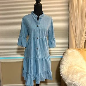 Little Light Blue Dress with ruffles